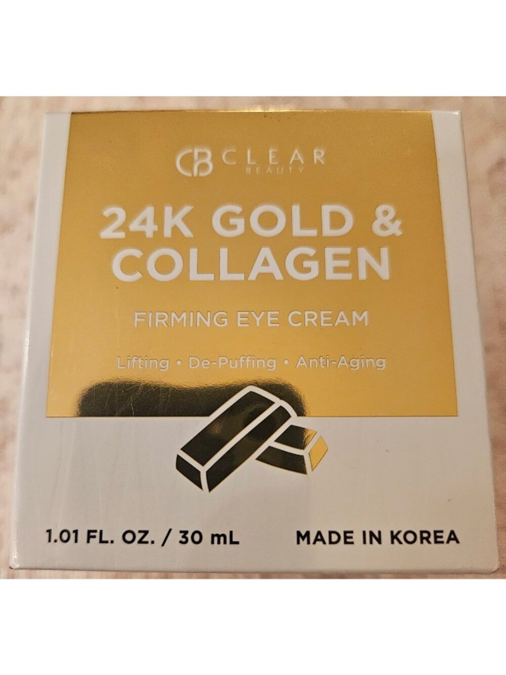 24K Gold & Collagen Firming Eye Cream 1.01 Fl Oz Lifting De-Puffing Anti-Aging